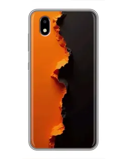 Чехол для ZTE Blade A3 (2020) с картинкой «Оранжевый разлом»