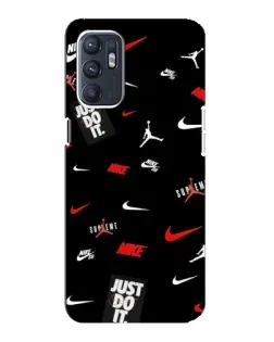 Чехол для ZTE Blade A31 Plus с картинкой «Nike Mix Pattern»
