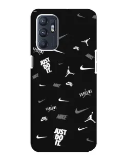 Чехол для ZTE Blade A31 Plus с картинкой «Nike Black Pattern»