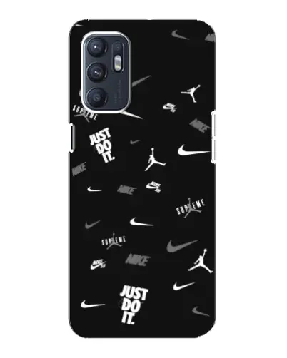 Чехол для ZTE Blade A31 Plus с картинкой «Nike Black Pattern»