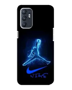 Чехол для ZTE Blade A31 Plus с картинкой «Jordan Neon Blue»