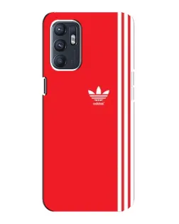 Чехол для ZTE Blade A31 Plus с картинкой «Красный минимализм Adidas»