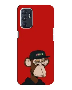 Чохол для ZTE Blade A31 Plus з картинкою «Bored Ape — червоний фон»