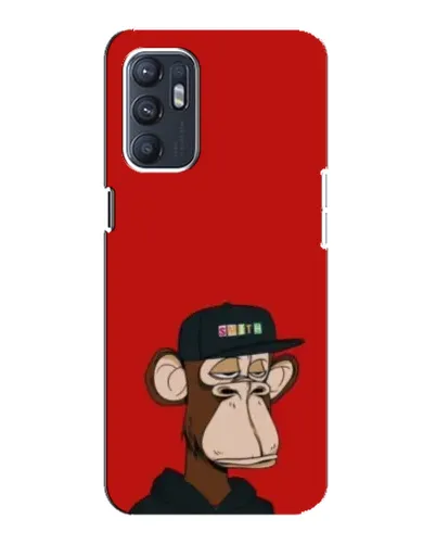 Чохол для ZTE Blade A31 Plus з картинкою «Bored Ape — червоний фон» Чохол для ZTE Blade A31 Plus з картинкою «Bored Ape — червоний фон»