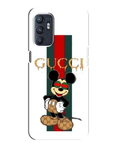 Чохол для ZTE Blade A31 Plus з картинкою «Міккі Маус Gucci — смуги»