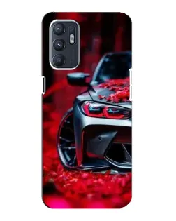 Чохол для ZTE Blade A31 Plus з картинкою «Спортивна BMW та квіти»