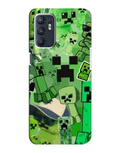 Чехол для ZTE Blade A31 Plus с картинкой «Криперы Minecraft»