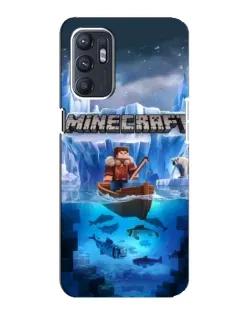 Чехол для ZTE Blade A31 Plus с картинкой «Minecraft ледяной мир»