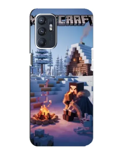Чехол для ZTE Blade A31 Plus с картинкой «Зимний Minecraft»