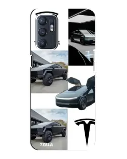 Чохол для ZTE Blade A31 Plus з картинкою «Колаж Cybertruck Tesla»