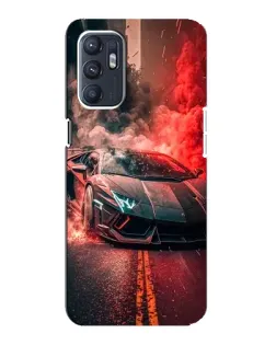 Чехол для ZTE Blade A31 Plus с картинкой «Lamborghini красный дым»