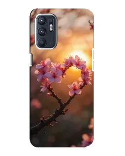 Чехол для ZTE Blade A31 Plus с картинкой «Розовый цвет сердце на фоне заката» Чехол для ZTE Blade A31 Plus с картинкой «Розовый цвет сердце на фоне заката»