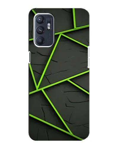 Чохол для ZTE Blade A31 Plus з картинкою «Зелені геометричні лінії»