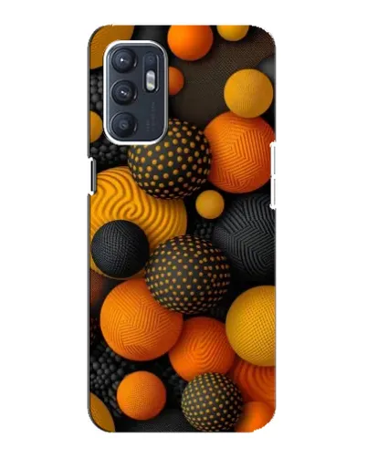 Чохол для ZTE Blade A31 Plus з картинкою «Об'ємні помаранчеві сфери»