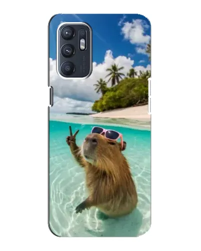 Чехол для ZTE Blade A31 Plus с картинкой «Капибара на море»