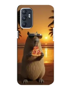 Чехол для ZTE Blade A31 Plus с картинкой «Капибара с пиццей»