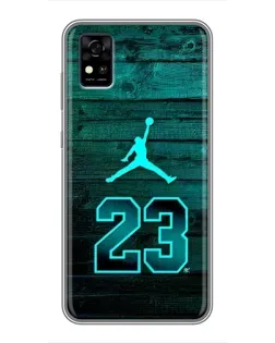 Чехол для ZTE Blade A31 с картинкой «Jordan Cyan 23»