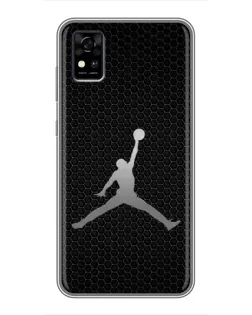 Чехол для ZTE Blade A31 с картинкой «Jordan Dark Carbon»