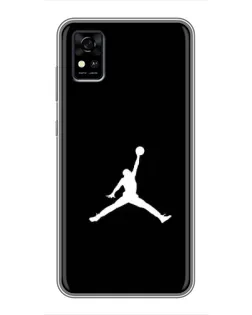 Чехол для ZTE Blade A31 с картинкой «Jordan Silhouette»