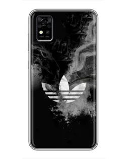 Чохол для ZTE Blade A31 з картинкою «Абстрактний дим Adidas»