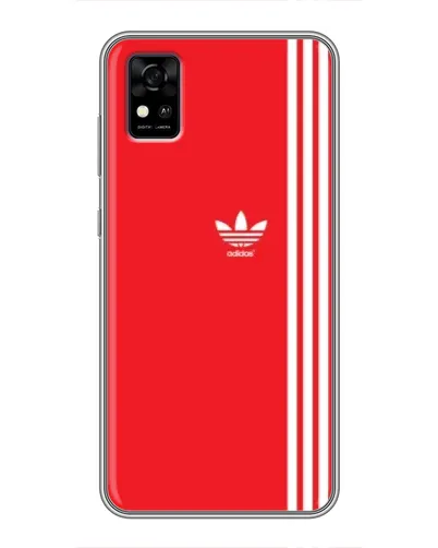 Чохол для ZTE Blade A31 з картинкою «Червоний мінімалізм Adidas»