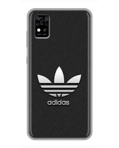 Чохол для ZTE Blade A31 з картинкою «Adidas Карбонова текстура»