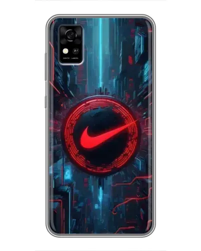 Чехол для ZTE Blade A31 с картинкой «Техногенный стиль Nike»