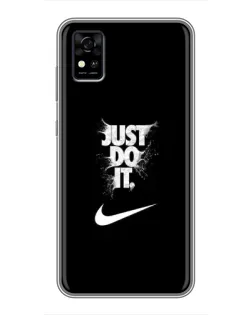 Чехол для ZTE Blade A31 с картинкой «Текстовый принт Nike»