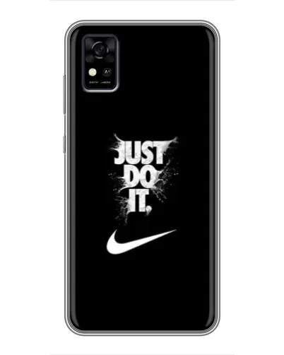 Чехол для ZTE Blade A31 с картинкой «Текстовый принт Nike»