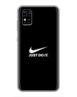Чехол для ZTE Blade A31 с картинкой «Минимализм от Nike»