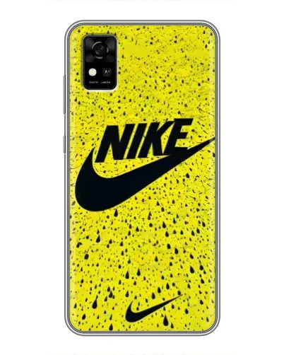 Чехол для ZTE Blade A31 с картинкой «Желтый текстурный Nike»