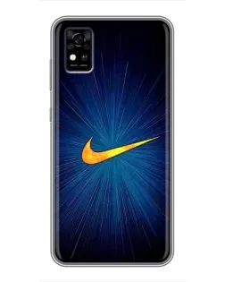 Чехол для ZTE Blade A31 с картинкой «Синий пульс Nike» Чехол для ZTE Blade A31 с картинкой «Синий пульс Nike»