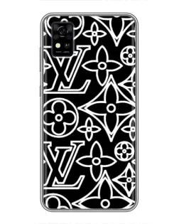 Чохол для ZTE Blade A31 з картинкою «Чорно-білий візерунок LV» Чохол для ZTE Blade A31 з картинкою «Чорно-білий візерунок LV»