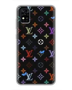 Чохол для ZTE Blade A31 з картинкою «Кольорова монограма LV»