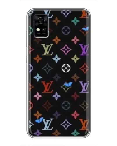 Чохол для ZTE Blade A31 з картинкою «Кольорова монограма LV»