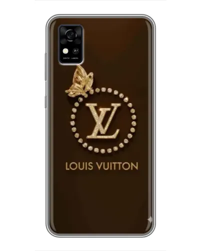Чохол для ZTE Blade A31 з картинкою «LV — золота печатка»