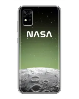 Чехол для ZTE Blade A31 с картинкой «NASA — лунный градиент»