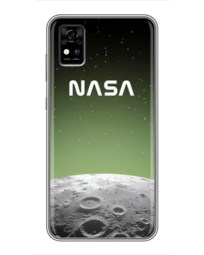 Чехол для ZTE Blade A31 с картинкой «NASA — лунный градиент»
