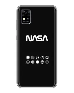 Чехол для ZTE Blade A31 с картинкой «NASA — технический принт»