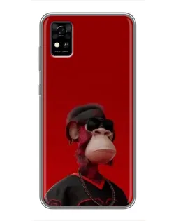 Чохол для ZTE Blade A31 з картинкою «Bored Ape в червоному» Чохол для ZTE Blade A31 з картинкою «Bored Ape в червоному»