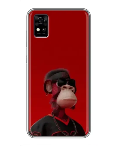 Чехол для ZTE Blade A31 с картинкой «Bored Ape в красном»