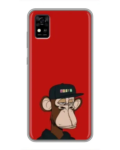 Чехол для ZTE Blade A31 с картинкой «Bored Ape — красный фон»