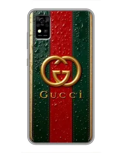 Чохол для ZTE Blade A31 з картинкою «Gucci — фірмова смуга та золото» Чохол для ZTE Blade A31 з картинкою «Gucci — фірмова смуга та золото»