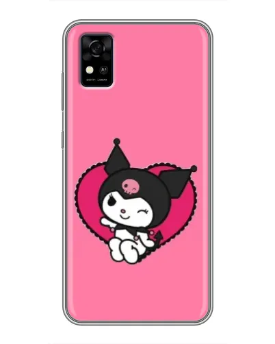 Чехол для ZTE Blade A31 с картинкой «Kuromi — любовь в сердце»
