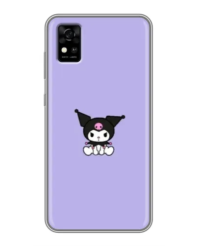 Чехол для ZTE Blade A31 с картинкой «Kuromi — фиолетовый минимализм»