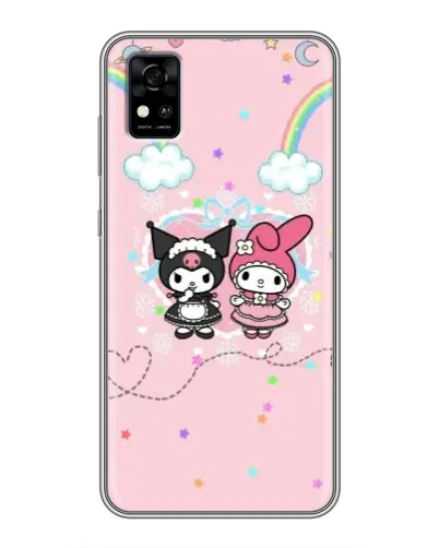 Чехол для ZTE Blade A31 с картинкой «My Melody и Kuromi»