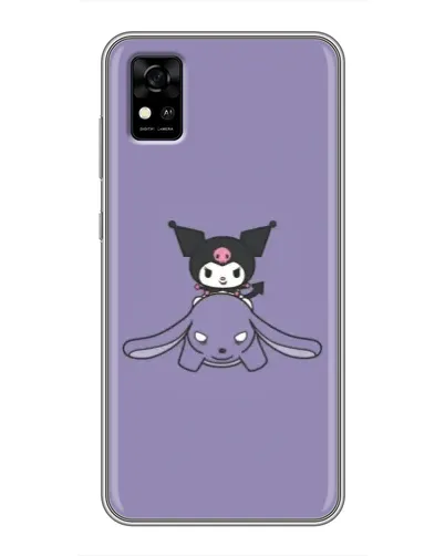 Чехол для ZTE Blade A31 с картинкой «Kuromi на лиловом фоне»