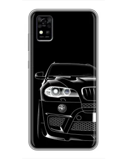 Чохол для ZTE Blade A31 з картинкою «Темний силует BMW»