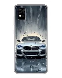 Чохол для ZTE Blade A31 з картинкою «BMW у світлі фар»