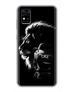 Чохол для ZTE Blade A31 з картинкою «BMW та лев»